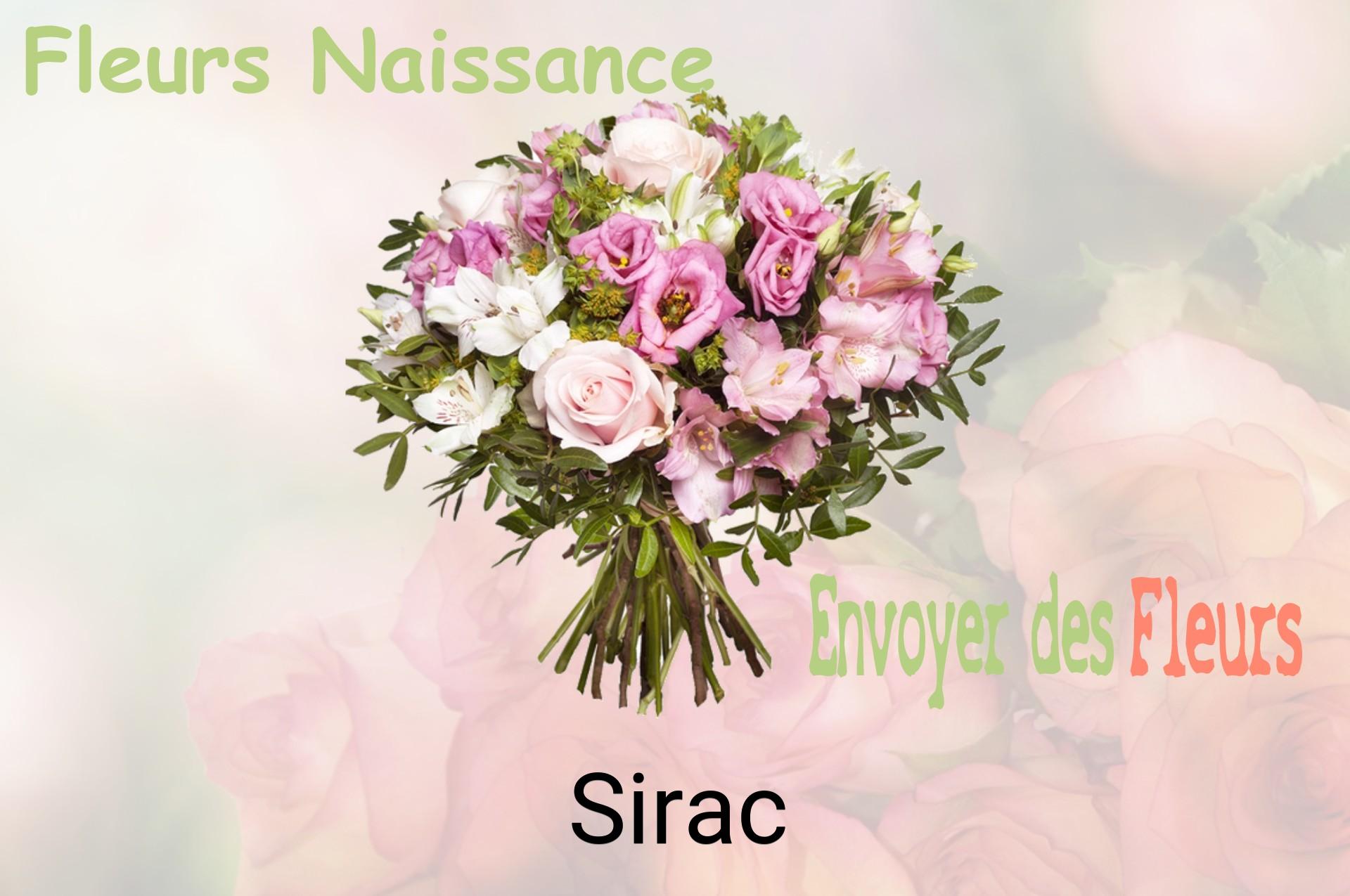 Bouquet de fleurs de naissance livré à Sirac