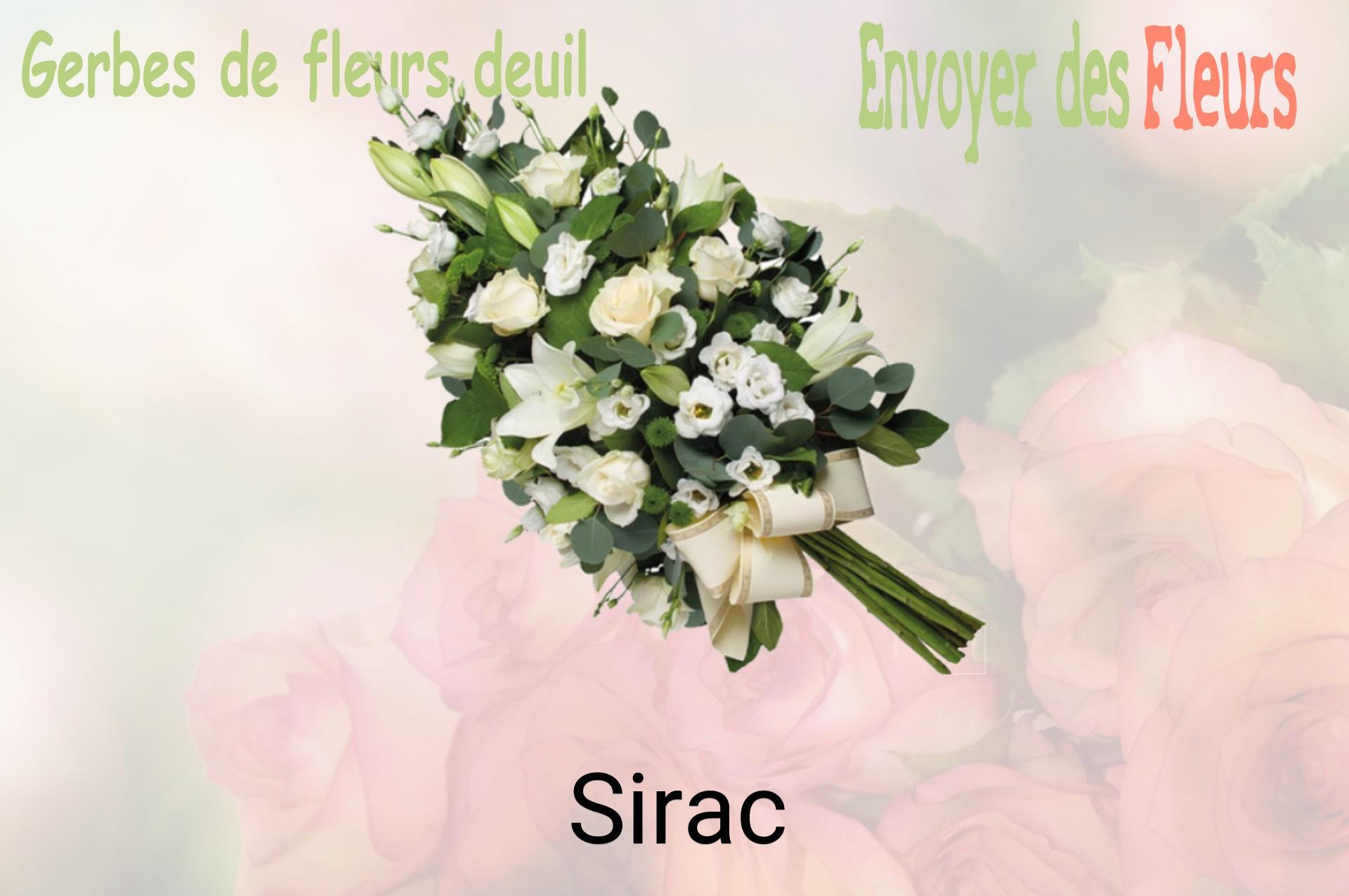 Gerbe de fleurs de deuil livrée à Sirac